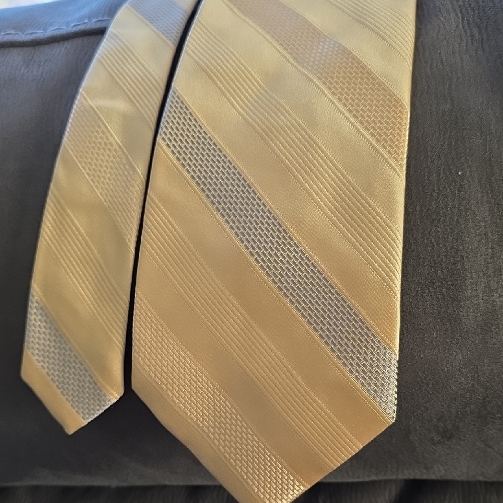 Calvin Klein Gold and Silver Men's Tie